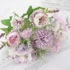 Decoratieve bloemen 1pc Levensechte kunstpioenbloem Zijde Faux Stem Boeket voor Bruiloft Pography Props Home Decor