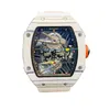 オリジナルのZFファクトリーRMミルズ高級最高品質の腕時計メカニカルウォッチウォッチデザイナーメカニック大型ダイヤルワインバレルタイプD I405