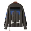 Дизайнерский свитер мужской женский кардиган Arrow Color Gradient старший классический многоцветный с круглым вырезом Осень Зима согреться удобно Верх высокого качества 2023