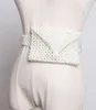 Bälten Seebeautiful Fashion Spring 2022 Summer Original Hollow Out Weave Girdle Man-Made Pearl Mini-Bag Midje Women A084