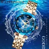 Wristwatches Seno Ocean Star Steel Band Women's Watch Fashion Crystal Ladies Quartz Relogio Feminino Female Montre Zegarek