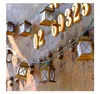 Strings Fairy Tale LED Luminaria 20 Retro Metal House String Lights Solar Battery Deced Lampkedja Christmas Patio Garland Navidad