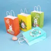 Gift Wrap 12pcs Easter Treat School Bags With Handles Goodie Bag And Eggs Basket Containers For Kids Party Favor Decor