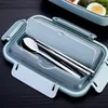 Set di stoviglie Lunch Box Contenitore termico in acciaio inossidabile Thermo con cucchiaio Bacchette Accessori da cucina Pasto giapponese