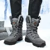 Bottes Hommes Hiver Neige Super Chaud Randonnée Haute Qualité En Cuir Imperméable Haut Grande Taille s Baskets En Plein Air 220930