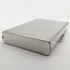 Cool Thin Style Stainless Steel Cigarette Case Holder Dry Herb Tobacco Storage Cover Box Portable Clip Innovative Protective Shell Smoking Stash Cases