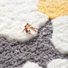 Tapis marguerite semi-circulaire flocage paillasson maison salle de bain super absorbant tapis antidérapant chambre tapis de pied épaissi 220930