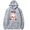 Men's Hoodies Zero Two Darling In The Franxx Oversized Anime Hoodie Streetwear Sweatshirt Men/women Loose Print Hooded Clothes Winter