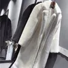 Kadın kürk sahte kadınlar sonbahar kış ry sıcak dış giyim moda gevşek tavşan uzun ceket rahat kalınlaştırılmış ceket 220930