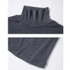 Men's T Shirts Men's Solid Color Elastic Slim High Collar Turtleneck Long Sleeve Colour Stretch Fit Bottoming Top Blouse