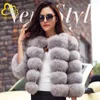 Dames fur faux fanpuguizhen dames jassen herfst winter mode roze jas elegant dikke warme bovenkleding nep vrouw jassen 220930