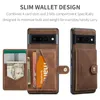 Shockproof Vintage PU Leather Card Holder Wallet Cases For Google Pixel 7 Pro 6 5A 5G Cards Bag Pockets Cover