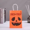 Gift Wrap 6pcs Halloween Decorations Kraft Paper Candy Bag Packaging Party Package Decoration Supplies