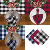 Table Napkin 10PCS Wedding Event Party Cloth Napkins Classic Plaid Reusable Polyester Christmas Napkins with Hemmed Edges for Dinner 220930