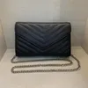 Luksusowe Projektanci Torby Damskie Srebrny Łańcuch Torba Crossbody Pu Skórzana Torebka Tote Flip Cover Ukośne Torby Na Ramię Messenger Torby Moda Damska torba