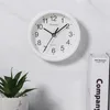 Relojes de pared 15 cm Pequeño Clásico Simple Borde Grueso Sin Tick Mute Reloj Colgante Reloj Lindo Escritorio Estudiante Dormitorio Decoración del Hogar 220930