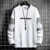 Sweatshirts mannen hiphop casual shirts met lange mouwen high streetwear heren mode kleding trends nieuwe Koreaanse stijl o-neck sweatshirt