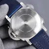 Pam 1225 Mens Automatic Watches 47mm Grey Color Dial 2555 Mechanical Leather Belt 316l Fine Steel Luminous