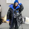 Женские траншеи Coats Winter Fashion Женский глянцевый хлопковой шерсть в средней длине.