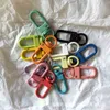 Keychains Baking paint small door buckle color dog metal jewelry accessories handle lock shrimp rotating key