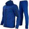 New Mens Tuta Sweat Suits Jogger Suit Giacca Pantaloni Uomo Sportswear Due pezzi Set Tutto Cotone Autunno Inverno Running Pant Tech pile