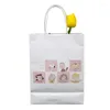 Sacs de rangement mignon Simple dessin animé Hanfeng sac en papier blanc Portable Shopping emballage cadeau organisation des femmes maison