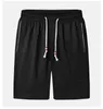 Shorts cinzentos homens de cordão de cordão elástico shorts elásticos desgaste o treino de calças de verão de fundo plus size size 6xl