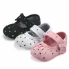 Primeros caminantes 0-18M Zapatos de bebé nacidos Punto antideslizante Cuna Prewalker Suela suave Niña Princesa