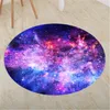 Carpets 3D Galaxy Space Floor Rugs For Bedrooms Star Sky Round Carpet 120 CM Blue Aera Rug Kids Room Sofa Computer Chair Mat