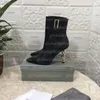 Scarpe eleganti da donna Designer Autunno Inverno Tacchi alti Stivaletti in pelle Stivaletti neri Ginocchio invernale Décolleté alti marroni Globalkidsshoes