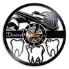 Wall Clocks Teeth Vinyl Record Modern Design Dental Office Sign 3D Decorative Watch Gifts for Dentist 220930