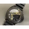 Relógio de pulso de luxo à prova d'água relógios designer relógio mecânico movimento automático safira tamanho espelho 47mm borracha esporte relógios de pulso para homens pam weng