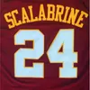 Gla C202 Brian Scalabrine # 24 USC Trojans University of Southern California College Maglie da basket Double Stitched Nome e numero Spedizione veloce
