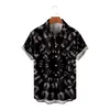 Camicie casual da uomo Stile giapponese Uomo Nero Street Wear Camicia hawaiana Beach Summer Manica corta Harajuku Hip Hop Aloha Letter Print