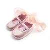 First Walkers Born Baby-Schuhe für Mädchen, weiche Sohle, Anti-Rutsch-Sneaker, Prewalkers, glänzender fester Verband, 0–18 Monate
