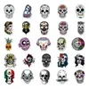 50 pegatinas de calavera de azúcar para Halloween, Día de Los Muertos, Día Mexicano de los Muertos