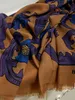 Grande vente femmes écharpe longue écharpes laine cachemire matériel imprimé lettres fines et douces motif fleurs grande taille 200cm -130cm