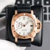 Pam Mens Automatic Watches 42mm White Color Dial 2555 Mechanical Leather Belt 316l Fine Steel Unisex2920