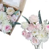 Decorative Flowers Fake Silk Flower Portable Reliable Beautiful Artificial Rose Gift Box Party Supplies