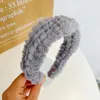 Nieuwe Mode Dames Haaraccessoires Warme Pluizige Hoofdband Volwassen Zachte Winter Tulband Hoofddeksels Haarband