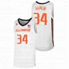 GLA C202 Illinois Fighting Illini NCAA College Basketball Jersey 1 Trent Frazier 2 Connor Serven Grandison Curbelo Dosunmu Bezhanishvili Williams