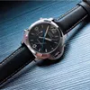Designer-Uhren für Herren, mechanisch, automatisch, Saphirspiegel, 44 mm Lederarmband, wasserdichte Sport-Armbanduhren