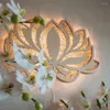 Night Lights Home Decor Bedroom Light Mandala Lotus 3D Color Changing Wall Hanging Flat