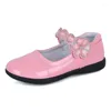 Chaussures plates 2022 enfants filles enfants pour écolier cuir noir princesse rouge blanc Rose Rose 3-18T