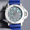 Pam 1225 Mens Automatic Watches 47mm Grey Color Dial 2555 Mechanical Leather Belt 316l Fine Steel Luminous