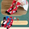 Árvore de Natal Snow Elk Socks Feliz Natal Presente Autumn Cotton Cotton Stage