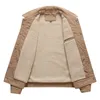 Mens Jackets high quality mens Winter Bomber Air Force Pilot Warm Fur Collar Army Tactical Fleece Parkas khaki coat 220930