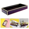 Jewelry Pouches Glass Tray Plate Translucent Dressing Table Cosmetic Perfume Storage Rack Display Makeup Cabinet