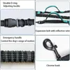 Colliers pour chiens laisse réfléchissante corde de Traction ceinture de course pour animaux de compagnie mains élastiques Jogging tirer métal D-ring laisses accessoires