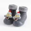 Atletik Ayakkabı Kızlar Noel Noel 3D Karikatür Slipper Çorap Prewalker Baby Baby Bebek Çocuk Slip Sock Soca Sıcak Snowfiel